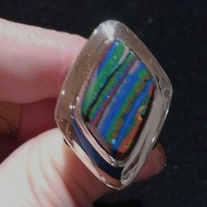 Mine Finds Jay King DTR Rainbow Calsilica Ring